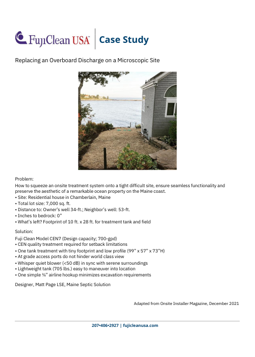 residential septic system small site replacement me - Septic System Installations Case Studies